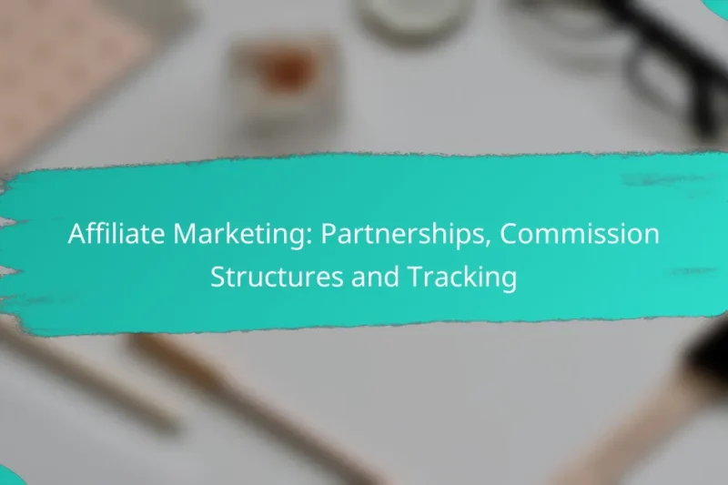 Affiliate Marketing: Partnerships, Commission Structures and Tracking