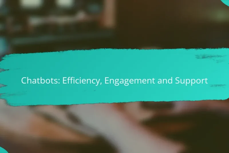 Chatbots: Efficiency, Engagement and Support