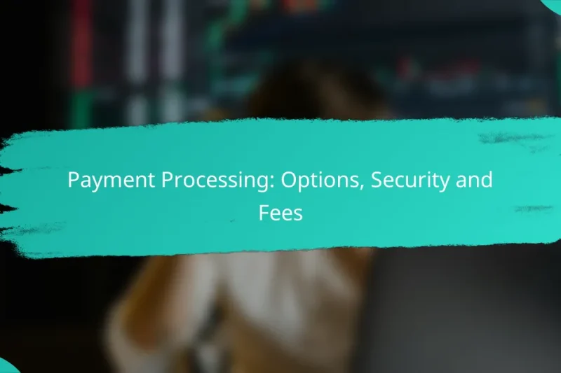 Payment Processing: Options, Security and Fees