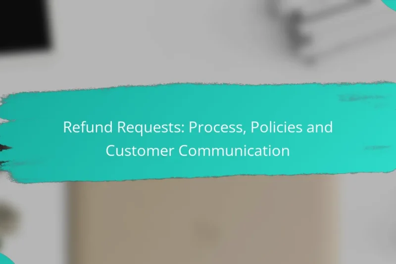 Refund Requests: Process, Policies and Customer Communication