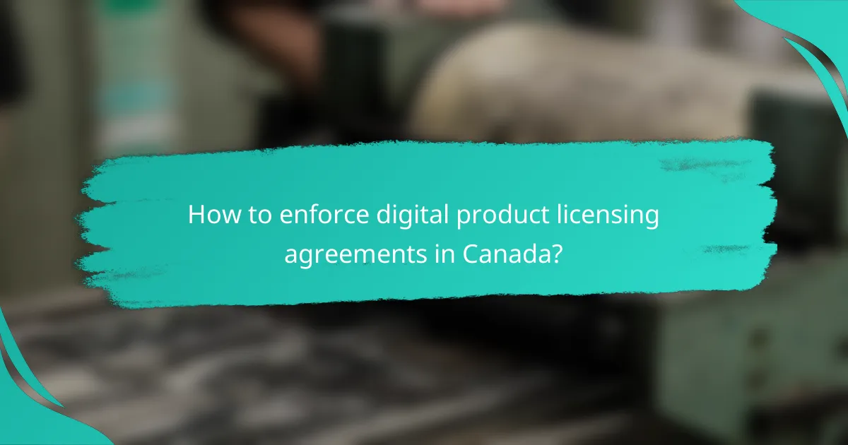 How to enforce digital product licensing agreements in Canada?