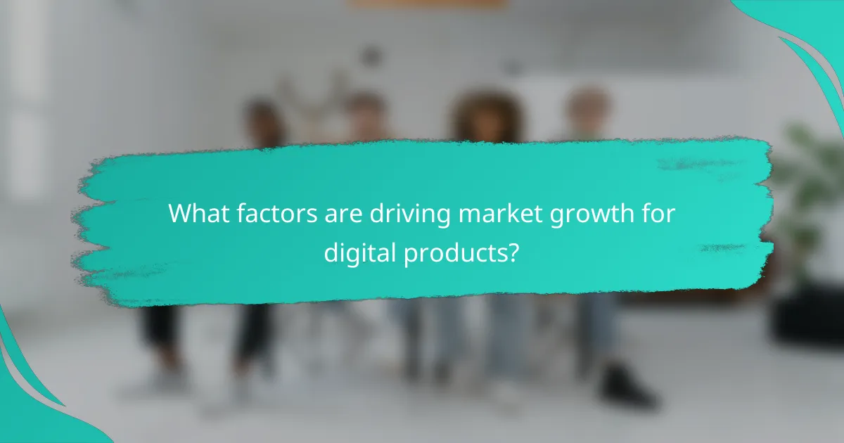 What factors are driving market growth for digital products?